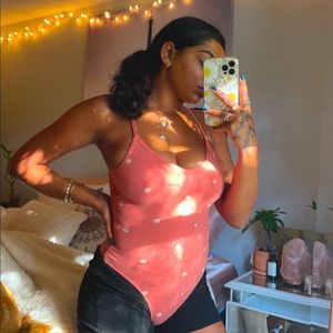 Pink Floral Bidysuit